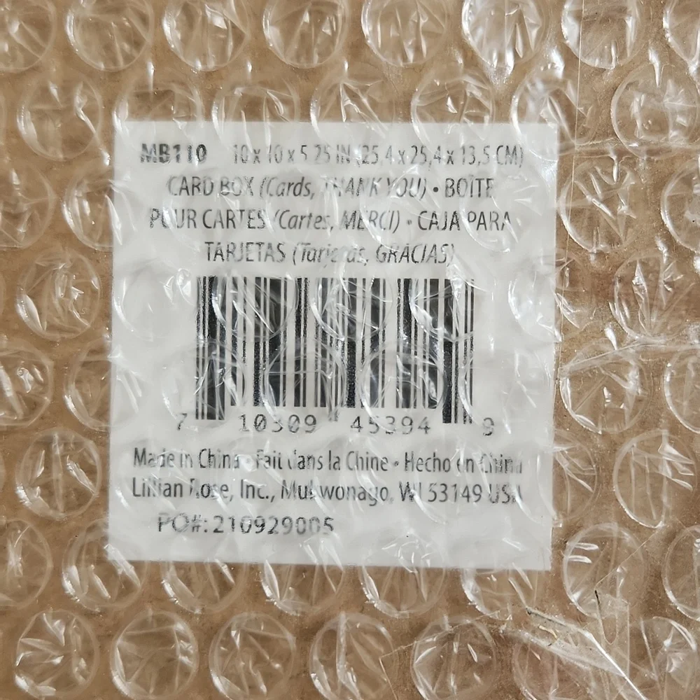 NWT Lilian Rose White Wooden Wedding Card Box - Picture 3 of 4